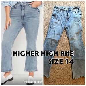 EUC Old Navy Higher High Rise Flare Light Wash Jeans Size 14